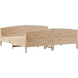 vidaXL Posteljni okvir brez vzmetnice 200x200 cm trdna borovina | Shoptok.si
