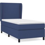  Krevet s oprugama i madracem plavi 90 x 190 cm od tkanine | shoptok.hr