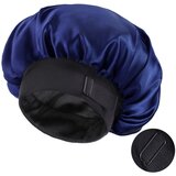 INF Velika satenasta spalna kapa z nevidno nastavljivo zaponko in širokim robom NavyBlue, (5000072298) | Shoptok.si