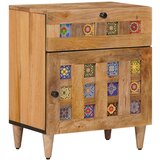 vidaXL Noćni ormar Prirodna 50 x 33 x 60 cm Čvrsto drvo manga - Prirodna Cijene