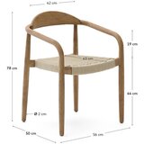 Kave Home Bež/v naravni barvi jedilni stol iz masivnega lesa Nina – | Shoptok.si