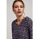 Marisse Patterned V-Neck Blouse In Lavender | shoptok.hr