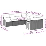  8-dijelni set vrtnih sofa od poliratana s jastucima bež | shoptok.hr