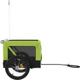 Prikolica za bicikl za ljubimce zeleno-crna tkanina i željezo | shoptok.hr
