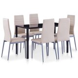 vidaXL sedmodijelni blagovaonski set boja cappuccina Cijene