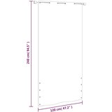 Balkonski zastor svjetlozeleni 120 x 240 cm od tkanine Oxford | shoptok.hr