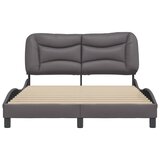  Okvir za krevet bez madraca Hvar sivi 140x190 cm od umjetne kože | shoptok.hr