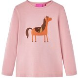  Dječja majica dugih rukava svjetloružičasta 140 | shoptok.hr