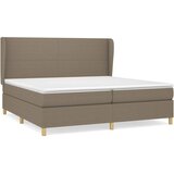  Krevet s oprugama i madracem smeđesivi 200x200 cm od tkanine | shoptok.hr