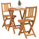 Bistro set 3 pcs Prirodna nafta Čvrsto drvo akacije | Eponuda.ba