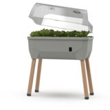 Gusta Garden Visoka greda SAMMY SALAD z rezervoarjem za vodo in pokrovom - Svetlo siva | Shoptok.si