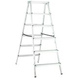 Alpos Alu Dvostruke ljestve s gazištem (2 x 6 stepenica, Radna visina: 2,88 m, Aluminij) | shoptok.hr