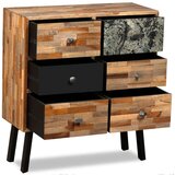  Komoda sa 6 Ladica od Masivne Obnovljene Tikovine 70x30x76 cm | shoptok.hr