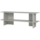 noo.ma Svijetlo sivi metalni regal 160x57x37 cm Hes – Cijene