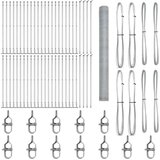 vidaXL heksagonalna ograda 1.4x100 m galvanizirani čelik, stupovi ograde s osnovnim pločama 13 kom Ø32mm 78.5cm galvanizirani čelik | shoptok.hr