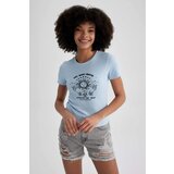 Defacto Slim Fit Crew Neck Printed Short Sleeve T-Shirt | shoptok.hr
