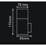  spoljno zidno svetlo dallas 1xE27/12W/230V IP44 antracit | Eponuda.com