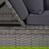 Poli vrtni ležaj sivi 200 x x 60 cm od poliratana | shoptok.hr