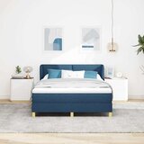  s opruga kutije s uzglavljem Plava 140 x 200 cm tkanina | shoptok.hr