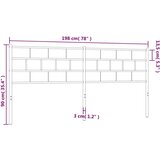  Metalno uzglavlje bijelo 193 cm | shoptok.hr
