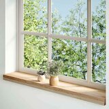  Okenske police 2 kosa neobdelana 100x15x2 cm trdna hrastovina | Shoptok.si
