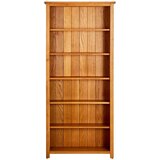 Maison Chic Knjižna omara - Knjižni regal 6-nadstropna 80x22,5x180 cm trdna hrastovina, (21725220) Cene