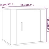  Noćni ormarići 2 kom boja dimljenog smeđi 50x39x47 cm | shoptok.hr