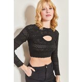Bianco Lucci Women's Openwork Knitwear Blouse with Decollete | Shoptok.si