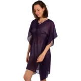 Kaftan za plažu Shirred teget