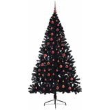  Umjetno predsvijetljeno božićno drvce Crna 210 cm PVC | shoptok.hr