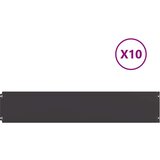vidaXL Robniki za trato 10 kosov Črna 20x103 cm Hladno valjano jeklo | Shoptok.si