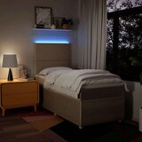 vidaXL Krevet s oprugama i madracem krem 90 x 190 cm od tkanine | shoptok.hr