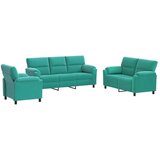  Set sofe 3 pcs Tirkizna Baršun - Tirkizna 1-sjedalo + 2-sjedalo (140 cm) + 3-sjedalo | shoptok.hr