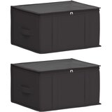  Kutija za pohranu s prozirnim prozorom na vrhu 2 pcs Antracit | shoptok.hr