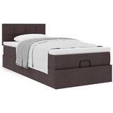  Otomanski okvir kreveta s madraca tamnosmeđi 80x200cm tkanine | shoptok.hr