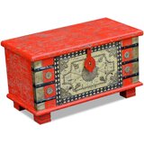 vidaXL Skrinja za Shranjevanje Rdeča Les Manga 80x40x45 cm | Shoptok.si