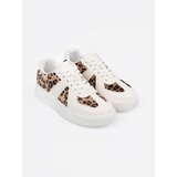Shelvt White sneakers with leopard print inserts | Shoptok.si