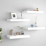 vidaXL Stenske police 4 kosi bele 40x23x3,8 cm MDF, (20765454) | Shoptok.si