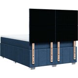 vidaXL Box spring postelja z vzmetnico modra 160x200 cm blago, (21306082) | Shoptok.si