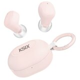 Ksix bežične slušalice Neutron, USB-C, kopča za karabiner, bat. 4h + 16h, roze | shoptok.hr