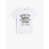 Koton T-Shirt Motorcycle Printed Crew Neck Short Sleeve Cotton Cene