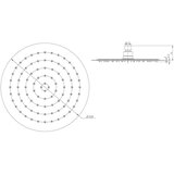 Sapho Tuš glava iz nerjavečega jekla v sijajno srebrni barvi ø 25 cm Slim – | Shoptok.si