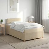 Boxspring krevet s madracem Krem 120 x 190 cm Tkanina - Krem 120 x 190 cm Dizajn linija | shoptok.hr