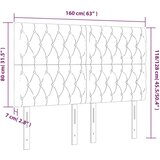 vidaXL Uzglavlja 4 kom tamnosmeđi 80x7x78/88 cm od tkanine | shoptok.hr