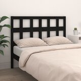  Uzglavlje za krevet crno 165,5 x 4 x 100 cm od masivne borovine | shoptok.hr