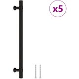  Ručke za ormarić 5 kom crne 192 mm od nehrđajućeg čelika | shoptok.hr