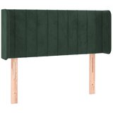 Maison Chic Posteljno vzglavje - Vzglavna omarica - Nočna omarica z ušesi temno zeleno 93x16x78/88 cm žamet, (21709973) | Shoptok.si