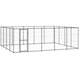 vidaXL zunanji pasji boks jeklo 24,2 m² | Shoptok.si