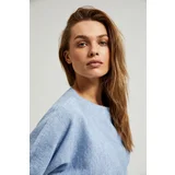 Moodo Women's sweater with 3/4 sleeve - blue