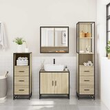  4-dijelni set kupaonskog namještaja boja hrasta sonome drveni | shoptok.hr